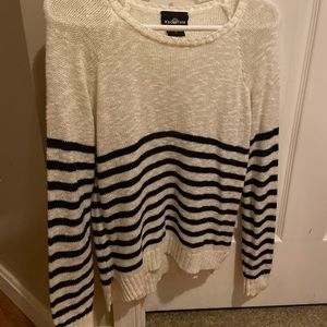 Blue and white stripe sweater